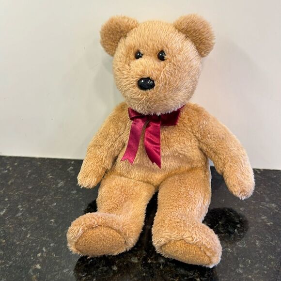 Ty Beanie Buddy “Curly” the Bear (14 inch) - Picture 1 of 8
